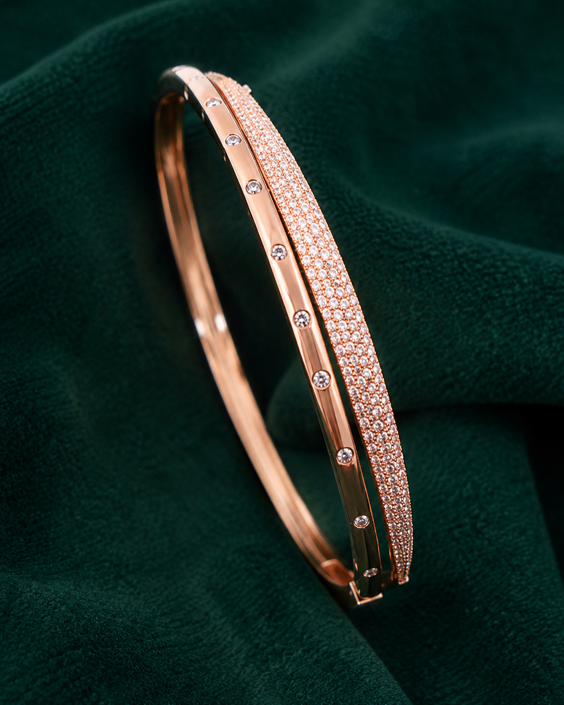 Origo Rose Radiance Bangle | 925 Sterling Silver CZ Bangle for Women