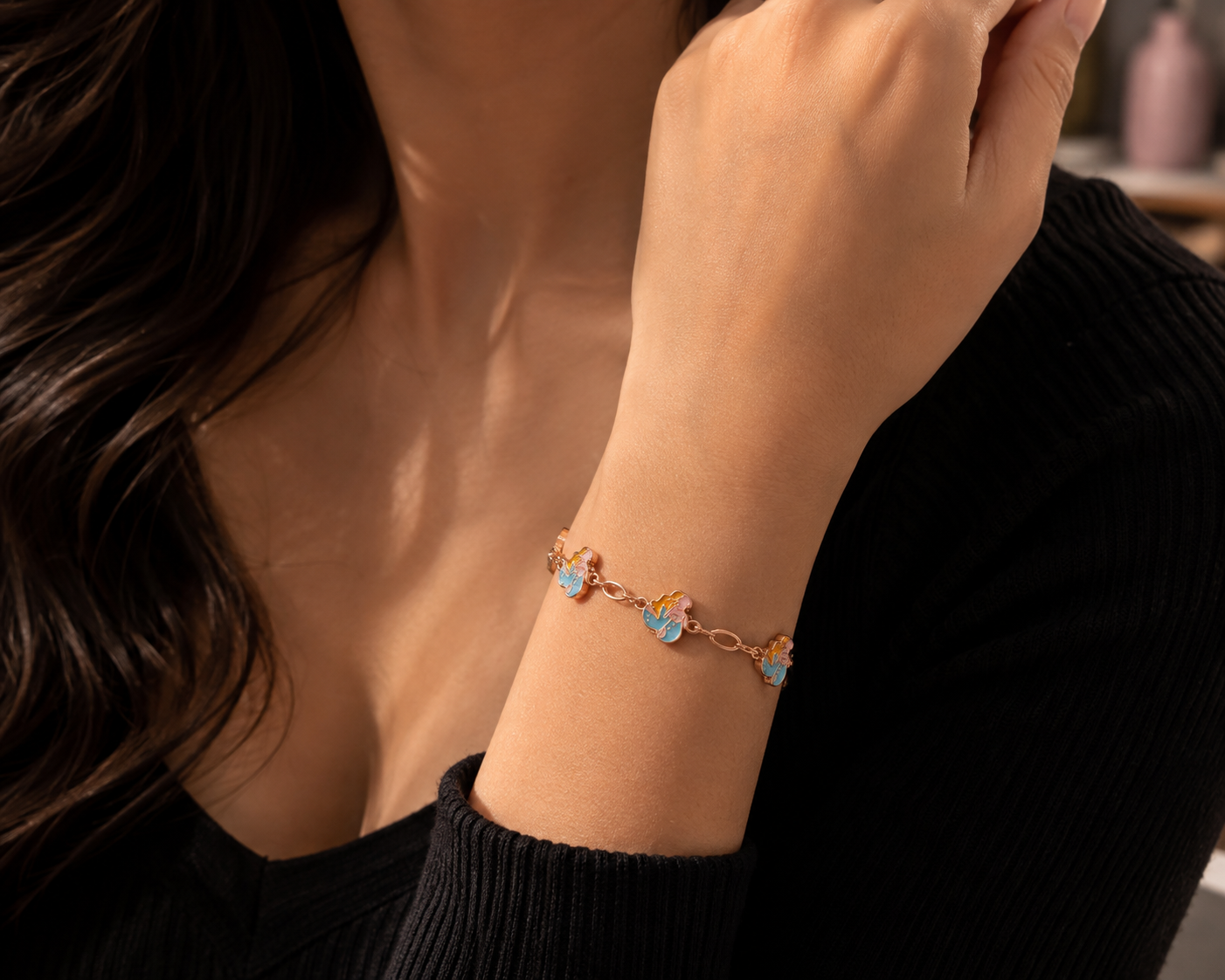 Origo Mermaid Enamel Bracelet | 925 Sterling Silver Bracelet for Women