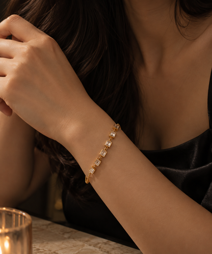 Origo Lumière Baguette Bracelet | 925 Sterling Silver For Women
