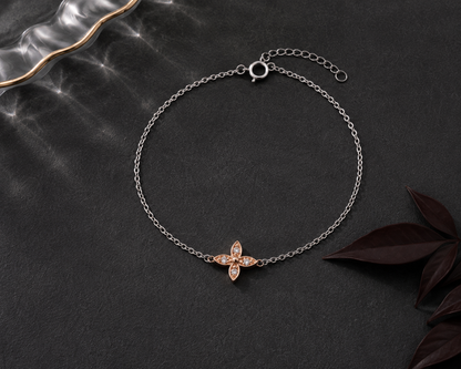Origo Petal Bloom Bracelet | 925 Sterling Silver Floral Bracelet for Women