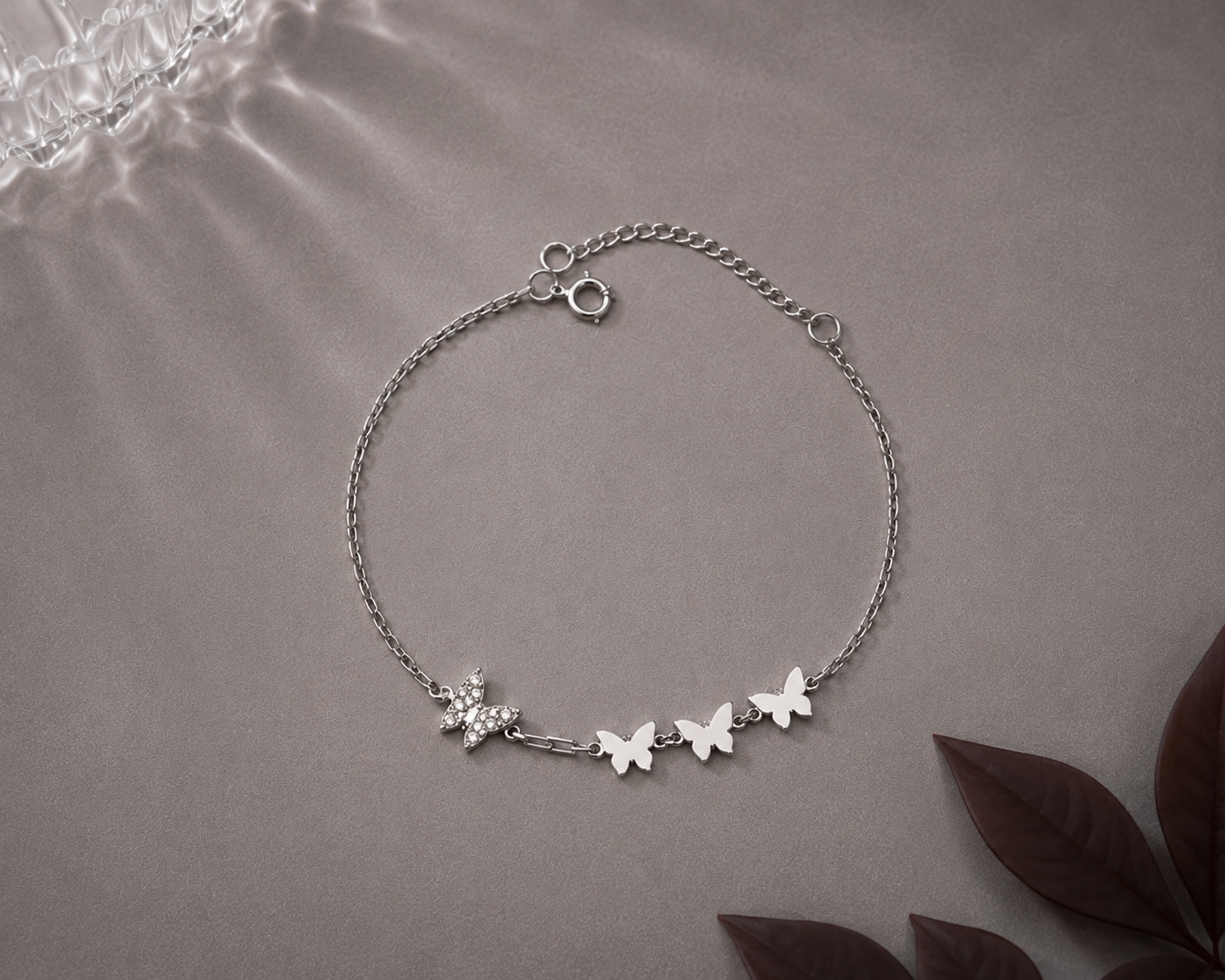 Origo Butterfly Link Bracelet | 925 Sterling Silver Butterfly Bracelet for Women