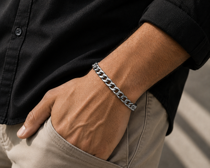 Origo Classic Curb Chain Bracelet | 925 Sterling Silver Bracelet for Men