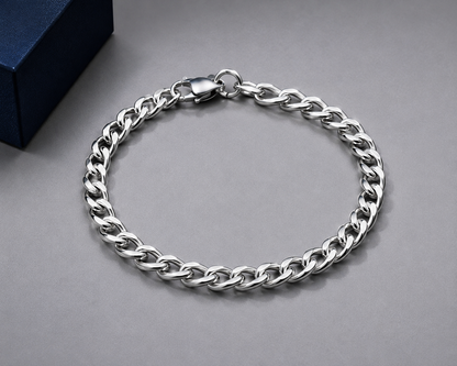 Origo Classic Curb Chain Bracelet | 925 Sterling Silver Bracelet for Men