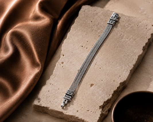 Origo Heritage Multi-Strand Bracelet | Silver Layered Bracelet for Men
