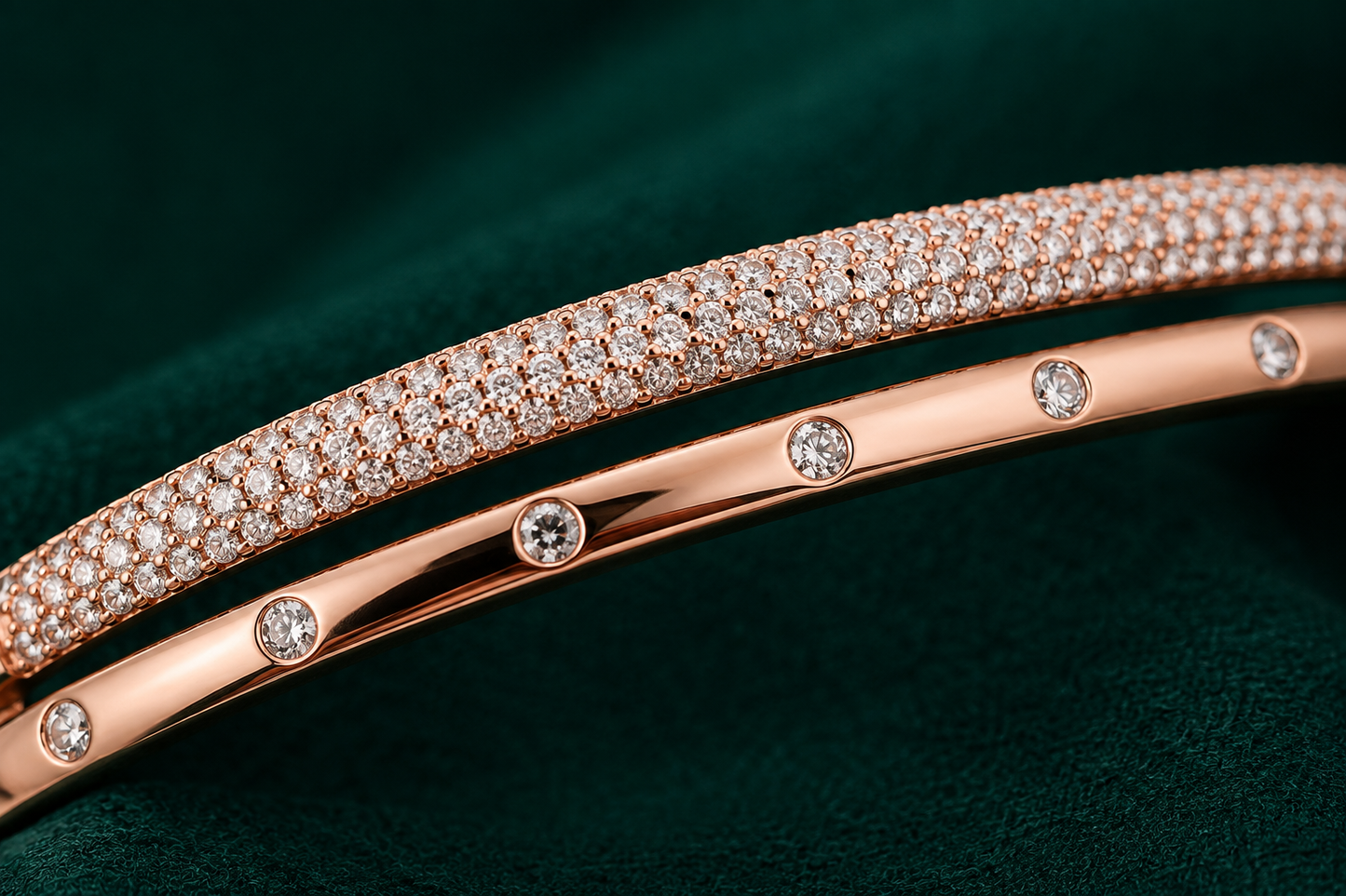 Origo Rose Radiance Bangle | 925 Sterling Silver CZ Bangle for Women