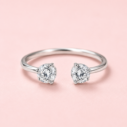 Origo Solitaire Ring | 925 Sterling Silver CZ Ring for Women
