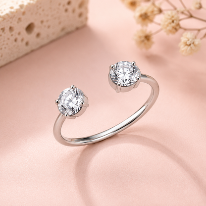 Origo Solitaire Ring | 925 Sterling Silver CZ Ring for Women