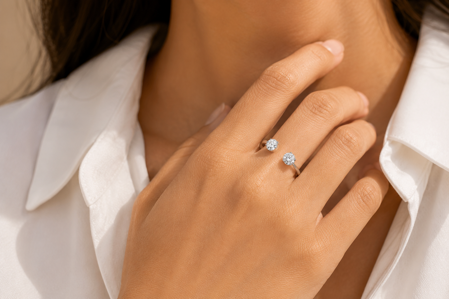 Origo Solitaire Ring | 925 Sterling Silver CZ Ring for Women