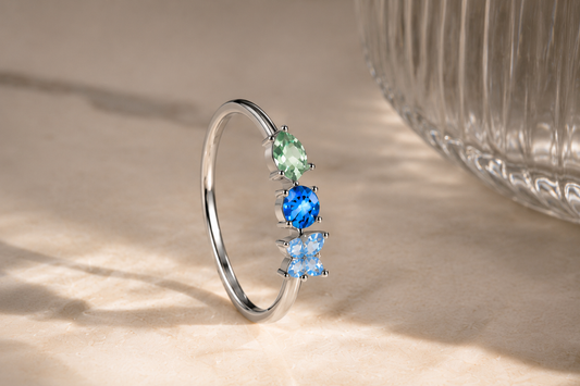 Origo Aurora Gemstone Ring | 925 Sterling Silver Ring for Women