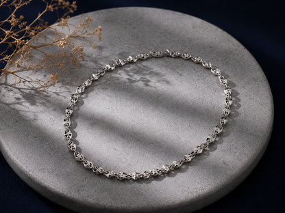 Origo Vertex Link Chain | 925 Sterling Silver Men's Geometric Necklace