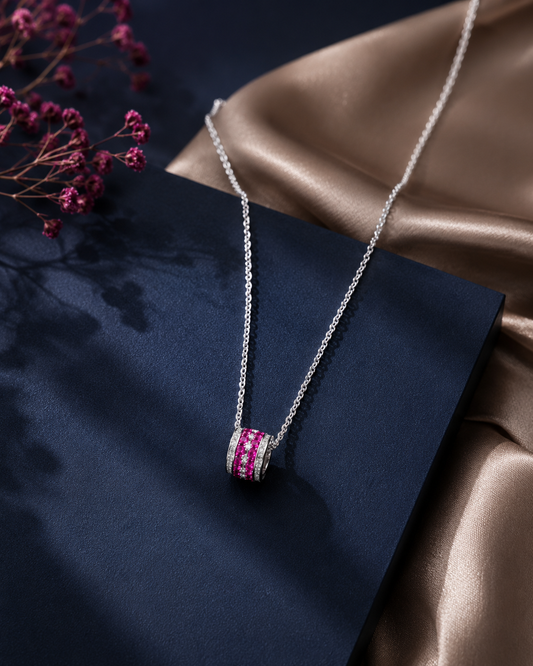 Origo Zircon Pendant Necklace | 925 Sterling Silver | Minimal Silver Necklace for Women