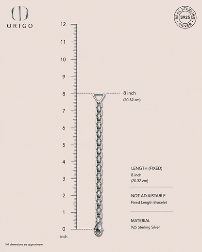 Origo Interlock Link Bracelet | 925 Sterling Silver Bracelet for Men