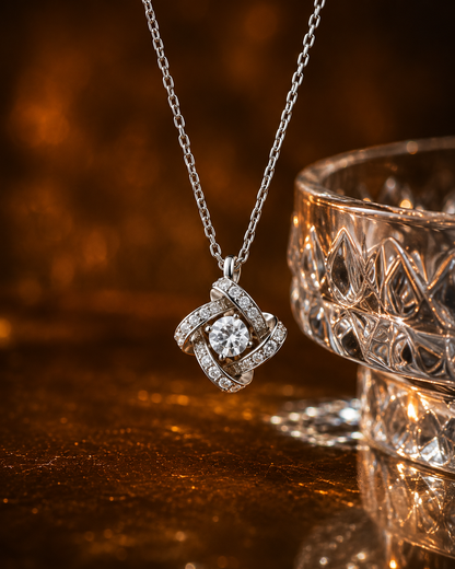Origo Solitaire Pendant Necklace | 925 Sterling Silver Necklace for Women