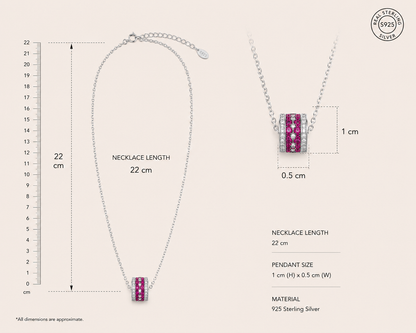 Origo Zircon Pendant Necklace | 925 Sterling Silver | Minimal Silver Necklace for Women