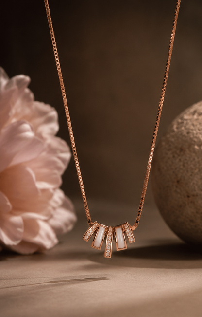 Origo Elegance Pendant Necklace | 925 Sterling Silver For Women | Rose Gold